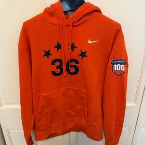 Nike Orange Hoodie with Black Accents